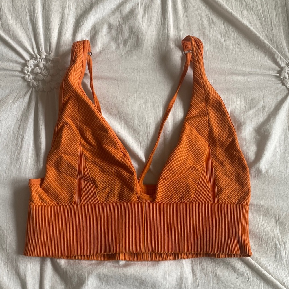 Urban Outfitters Tangerine Ribbed Bralette